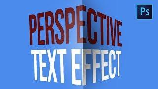 [ Photoshop Tutorial ] Perspective Text Effect in Photoshop