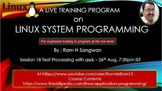 Session 18 Text Processing with awk | Linux Programming | Linux Kernel Programming