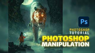 Big Tiger - Photoshop Manipulation Tutorial  l  فتومونتاژ در فتوشاپ