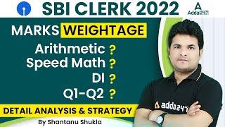 SBI CLERK 2022 | Topic Wise Marks Distribution | Quant Strategy by Shantanu Shukla