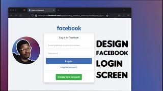 Design of Facebook Login screen page using HTML/CSS