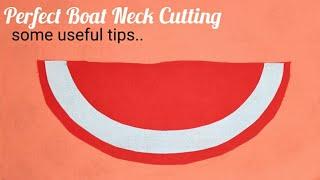 Boat Neck Cutting | How to Cut Perfect Boat Neck (easy method) सबसे आसान तरीका।