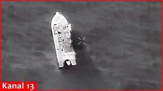 Ukrainian drone strikes boat carrying 5 Russian soldiers on Dnieper River