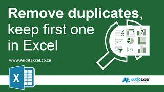 Delete duplicates but keep 1st one in Excel