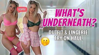 School Girl Outfits and Lingerie Try on Haul | CostumeS, Mini Skirt, Pig Tails