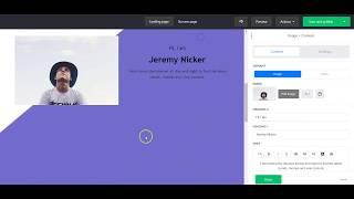 Mailerlite's landing page builder demo