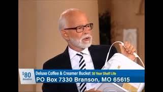 Compilation of Jim Bakker’s doomsday food buckets