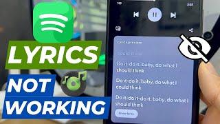 Spotify Lyrics Not Working Problem 2024 || Lyrics not showing