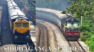 [8 in 1] GRAND DIESEL LOCOS hauling SIDDHAGANGA SUPERFAST EXPRESS | ALCOs and EMDs ! Indian Railways