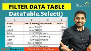 UiPath DataTable Select Method | UiPath How to Filter DataTable