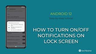 How to Turn On/Off Notifications on Lock screen [Android 12]
