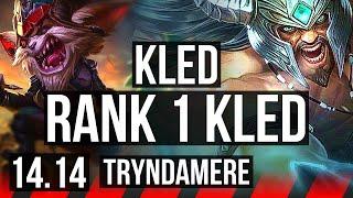 KLED vs TRYNDAMERE (TOP) | Rank 1 Kled, Rank 4, 7 solo kills, 41k DMG | EUNE Challenger | 14.14