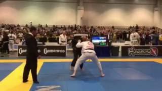 Andre Campos at 2016 IBJJF World Masters drop Morote seoi nage/Seoi Otoshi