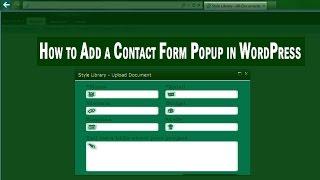 wordpress popup contact form | popup contact form 7 or popup ANY thing