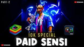 10K SPECIAL || PART 2 || PAID SENSI FOR FREE FIRE BLUESTACKS | MSI 5 | LD PLAYER