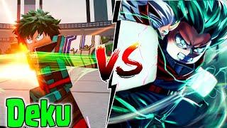 New Vigilante Deku Showcase Moves vs Anime in ROBLOX Heroes Battlegrounds - Pepper Roblox