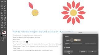 Duplicate and then rotate an object around a circle in illustrator  