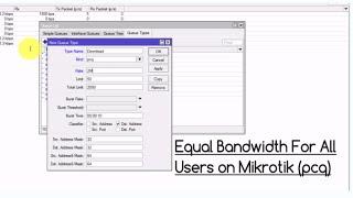 Equal Bandwidth For All Users on Mikrotik (pcq)[HD/720p]