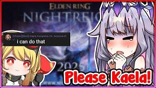 [ENG SUB/Hololive] Kaela agrees to play the new Elden Ring game after Biboo begs her live on stream