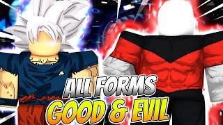All Forms GOOD and EVIL Dragon Ball Ultimate Roblox Dragon Blox Ultimate
