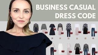 The business casual dress code: capsule wardrobe example.