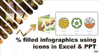 % filled infographic charts in Excel & PowerPoint