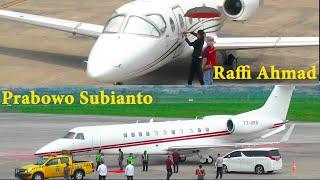 Pesawat Pak Prabowo Subianto Dan Raffi Ahmad , Landing & Takeoff Aircrafts