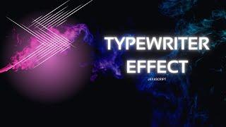 JavaScript - How to Create a Typewriter Effect ( super easy and versatile )