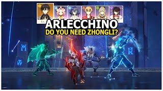 Does Arlecchino C0 really need Zhongli ? Best shielder for Arlecchino | Genshin Impact
