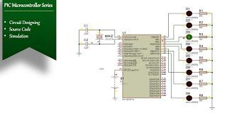 LED chaser using PIC16F877A | Simulation