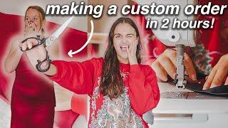 making a custom dress in 2 hours! | VLOGMAS DAY 3