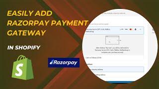 How to add razorpay payment gateway in shopify