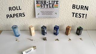 Rolls Papers Burn Test - Raw, OCB, Smoking, Rips, Juicy Jay and Elements! (HighLifeTV)