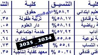 نتيجة التنسيق || كليات المرحلة الاولي علمي وادبي2024 _ 2025#تنسق حسبات ومعلومات_الطب_الصيدلة_الهندسة