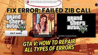 HOW To Fix: GTA V Error failed zlib call (ERR_GEN_ZLIB_2)/100% Solution #gta5 #gtav #tutorial #gta