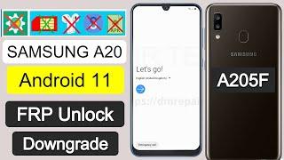 Samsung A20 FRP Bypass Android 11 Downgrade Firmware | Samsung A20 Google Account Bypass Android 11