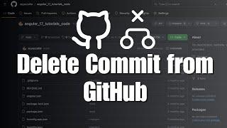How to delete a commit from GitHub?
