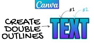 How To Create Double Outlines For Text In Canva