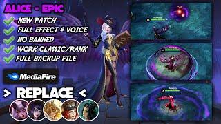 TERBARU! | Alice Epic Wizardy Teacher Skin Script No Password | Full Effect & Full Sound | MLBB