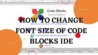 How To Change font Size of Code Blocks IDE.