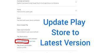 How to Update Google Play Store in English #playstore