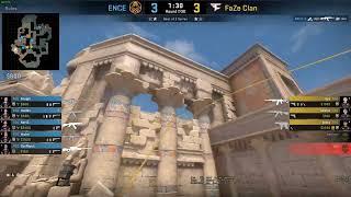 Anubis - FaZe broky - B-CT Smoke + Flashes for B-Con against ENCE #csgo #nades #csgopros