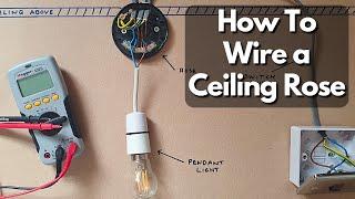 How to Wire a Ceiling Rose | One Way Lighting Explained