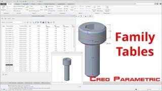 Creo Parametric - Family Tables | Part Modeling