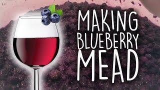 Mead melomel with 20 pounds of blueberries! How-to on making mead at home | Brewin' the Most