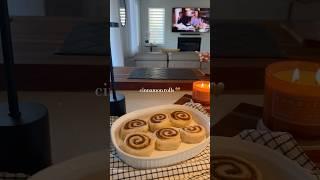 fall baking cinnamon rolls #fall #fallbaking #baking #cinamonroll #desert #food #autumn #reels