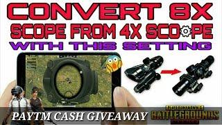 Giveaway|How to convert 8x scope from 4x scope with this setting | TechnoD