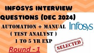 Infosys Interview Question Selenium/JAVA (Automation + Manual ) Part-1