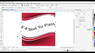 Tutorial Corel Draw x7 : How Fit Text To Path "rounded shape text"