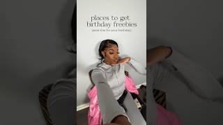 Places to get birthday freebies in 2024 #birthdayfreebies #free #birthday #shorts